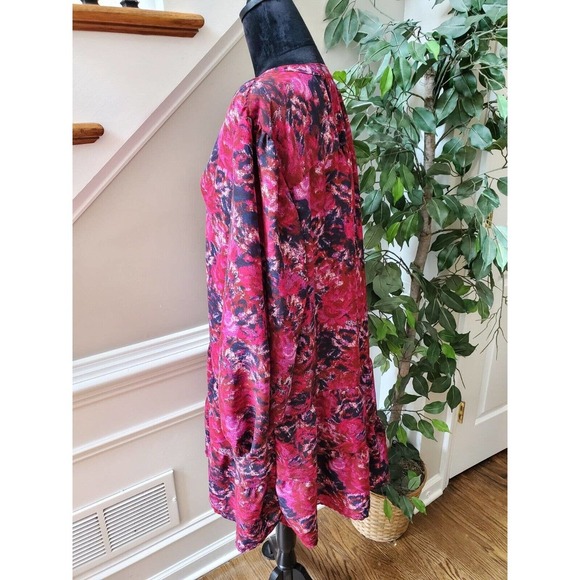 Time And Tru Women Multicolor Polyester V-Neck Long Sleeve Casual Top Blouse 22 - Picture 5 of 12